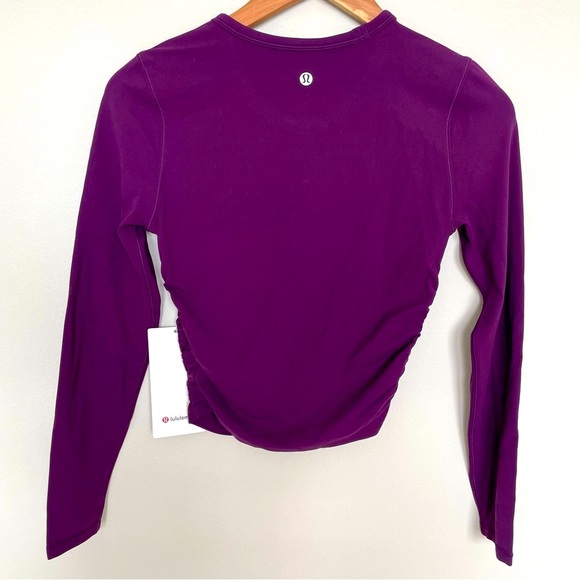 NWT Lululemon All It Takes Nulu Long-Sleeve Shirt Dramatic Magenta Size 4 - Picture 2 of 9